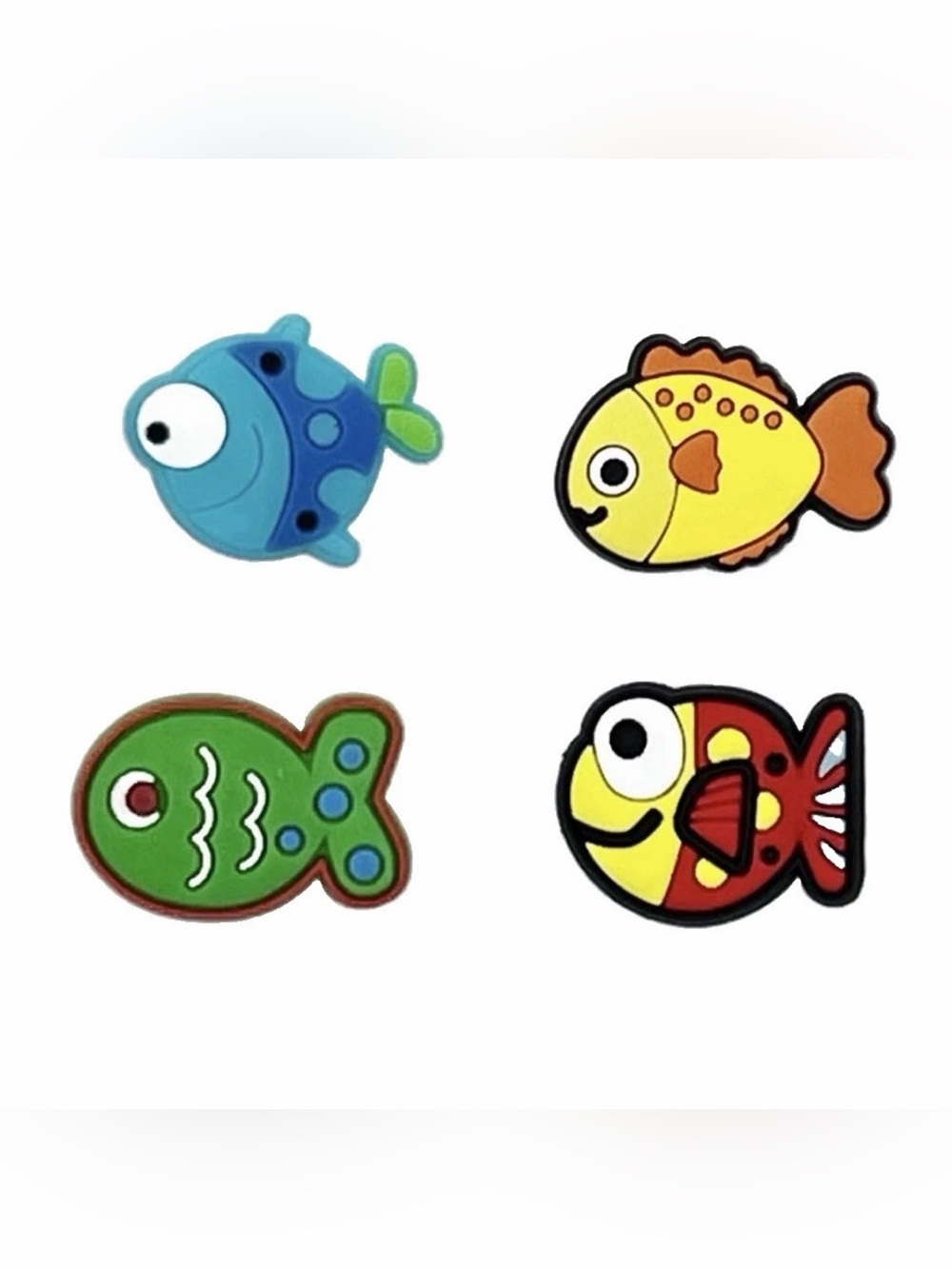 4 Pieces Fish Shoe Charms For Croc Shoes